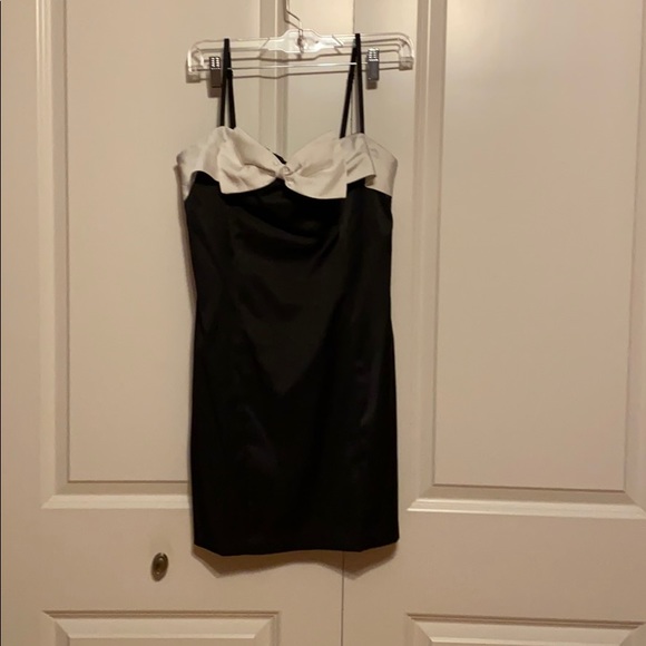 black and white dress